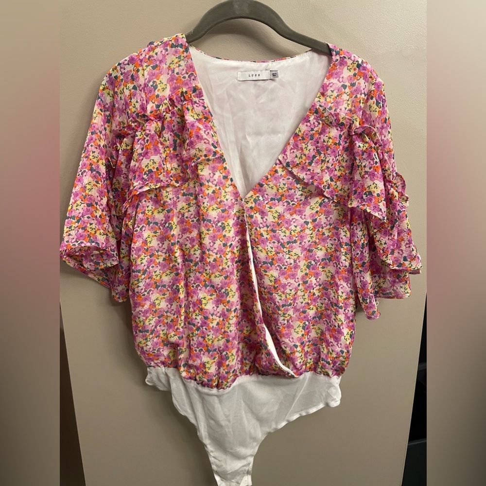 Floral Cheeky Fit Bodysuit NWOT